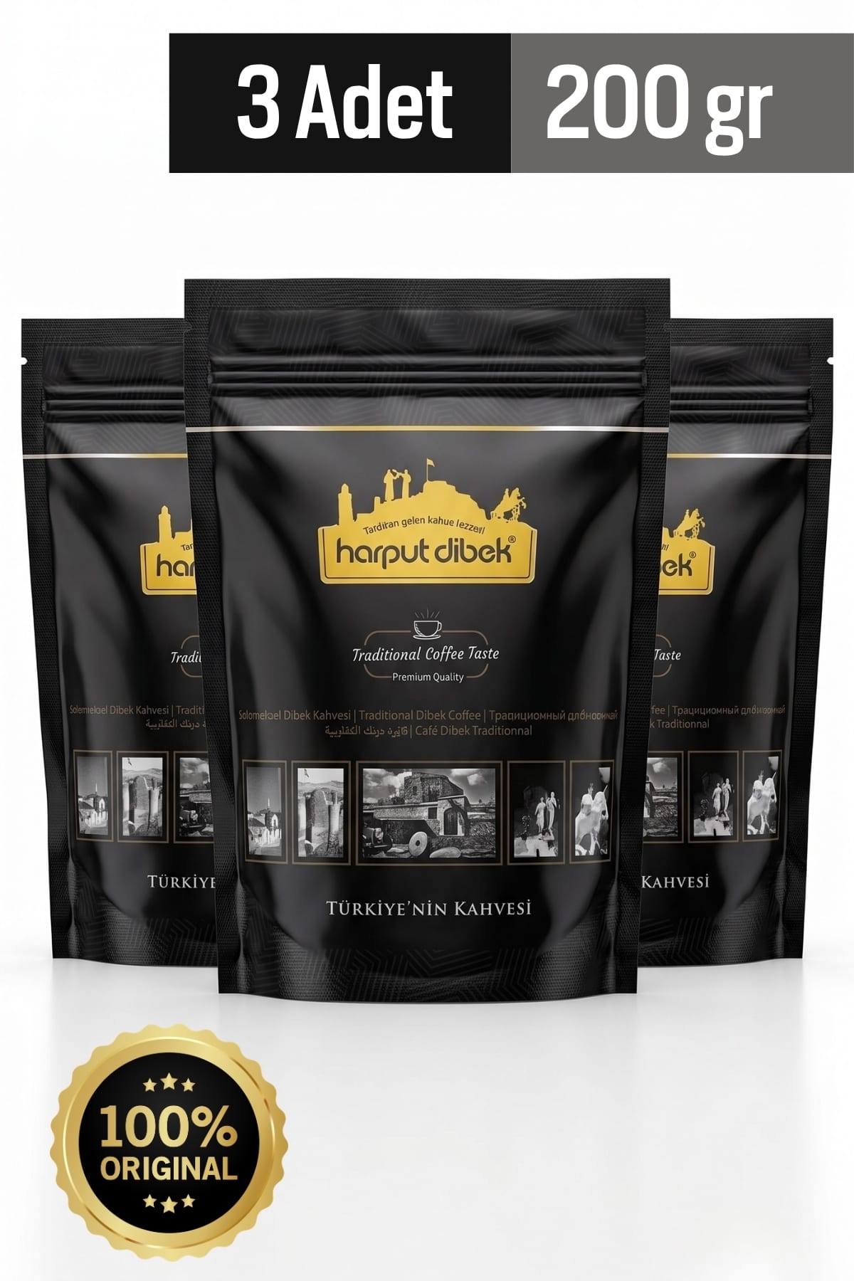 35923233519d5f19.jpg 3'lü Doypack Ambalaj 200 Gr Dibek Kahvesi (Avantajlı Seçim) - Görsel 1