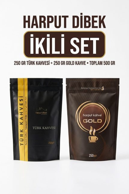İkili Set 250 gr Türk Kahvesi + 250 gr Gold Kahve (Toplam 500 gr)