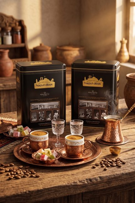 Kahvesi 500 gr 2'li Metal Kutu Toplam 1 kg Geleneksel Kakuleli Dibek Kahvesi - Görsel 2