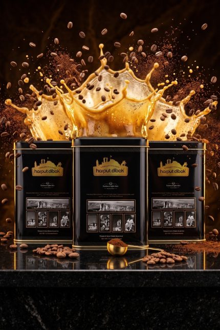 Kahvesi 500 gr 3'lü Metal Kutu Toplam 1.5 kg Geleneksel Kakuleli Dibek Kahvesi - Görsel 4