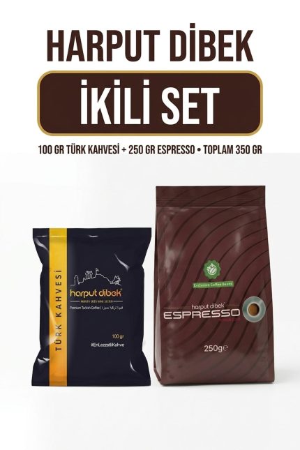 İkili Set 100 gr Türk Kahvesi + 250 gr Espresso Premium Blend (Toplam 350 gr)