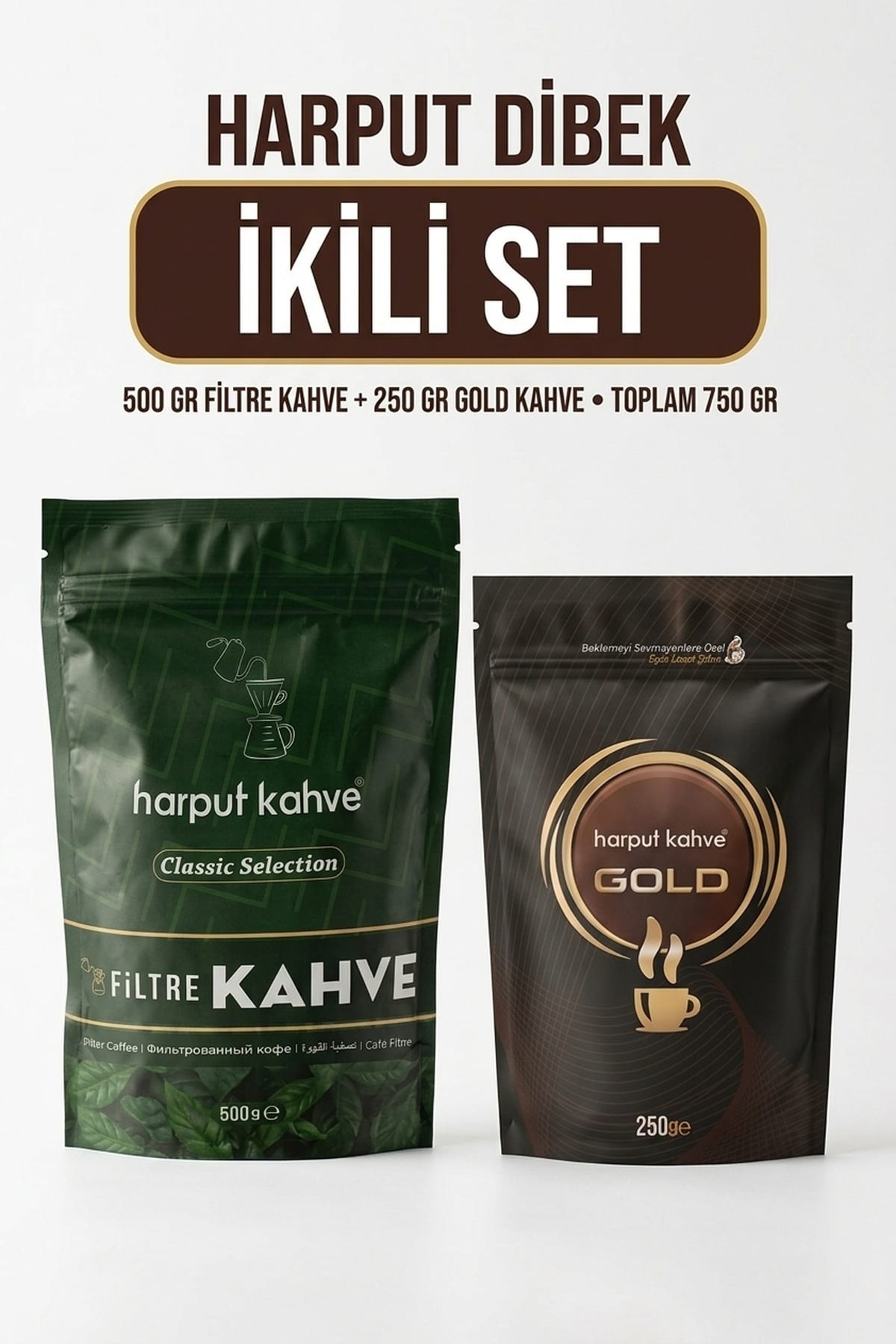 9d69279c53525938.jpg İkili Set 500 gr Filtre Kahve + 250 gr Gold Kahve (Toplam 750 gr) - Görsel 1