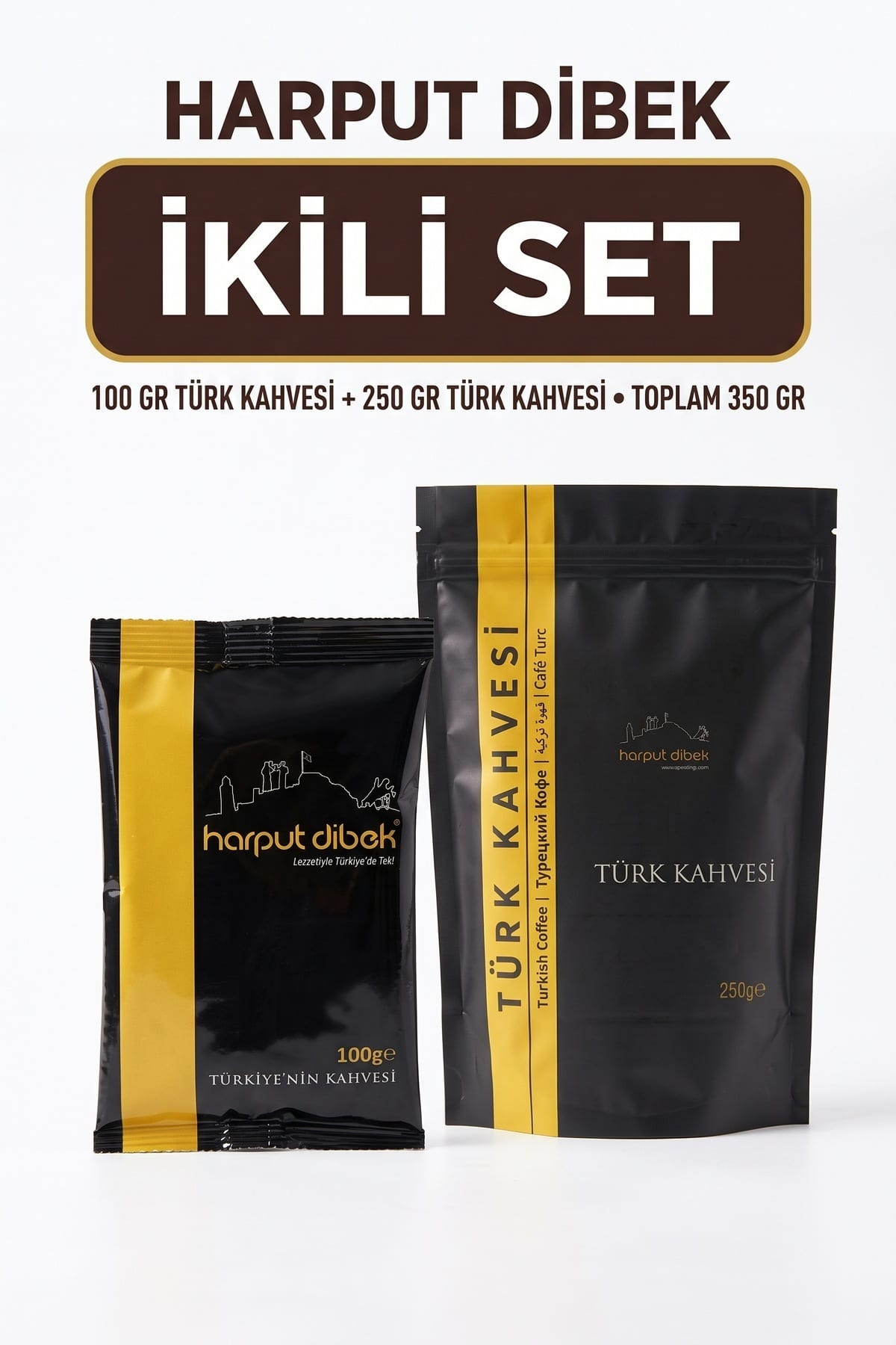 9fd4f2b7f0230871.jpg İkili Set 100 gr Türk Kahvesi + 250 gr Türk Kahvesi (Toplam 350 gr) - Görsel 1