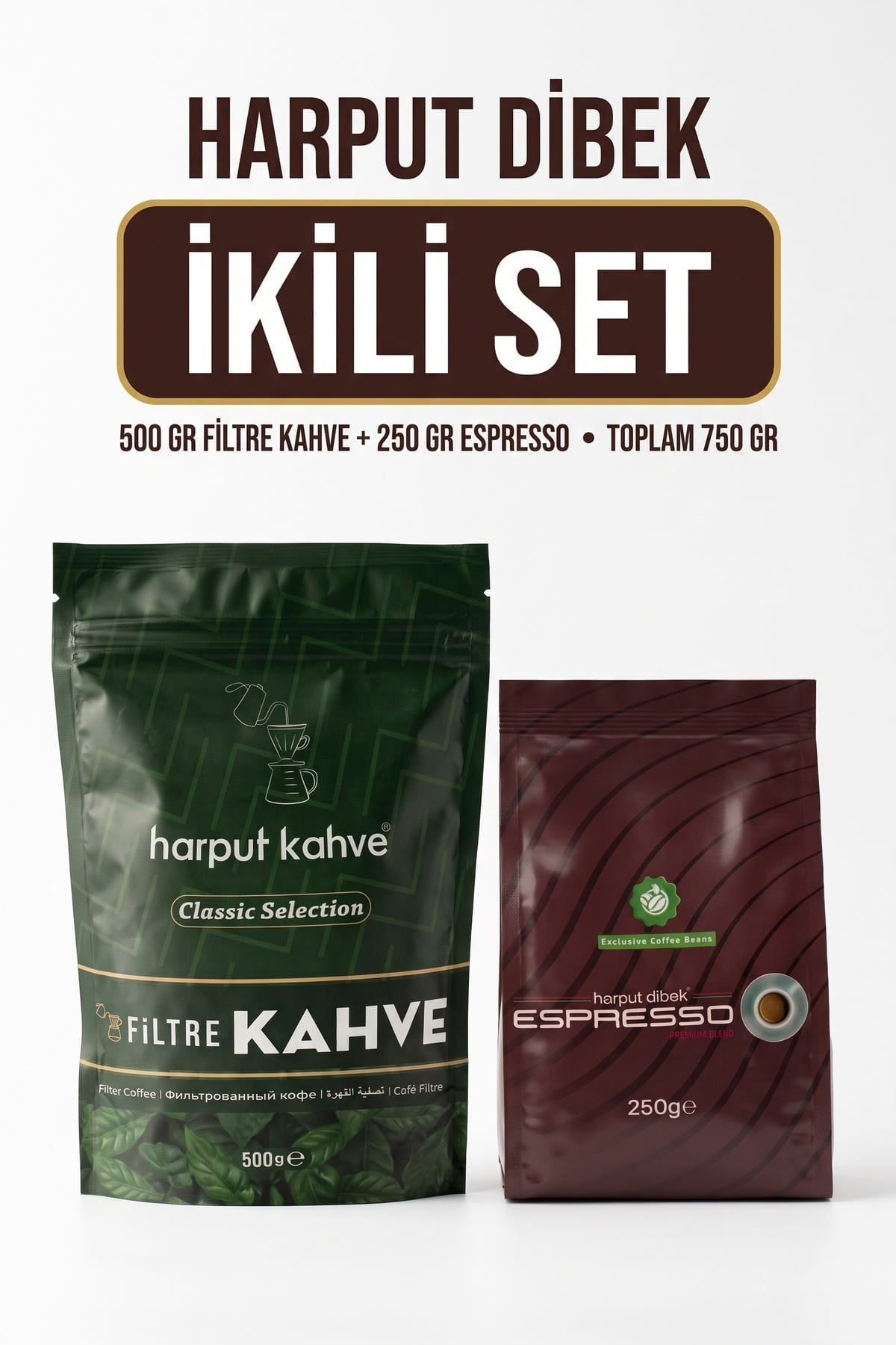 ba77a1a81a6737a1.jpg İkili Set 500 gr Filtre Kahve + 250 gr Espresso Premium Blend (Toplam 750 gr) - Görsel 1