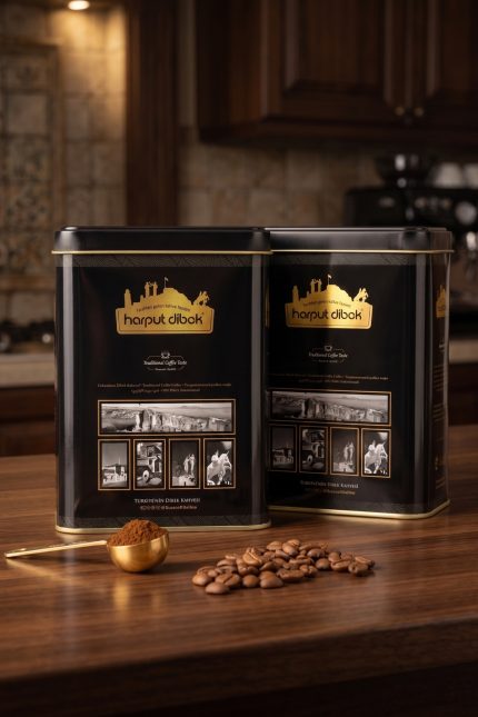 Kahvesi 500 gr 2'li Metal Kutu Toplam 1 kg Geleneksel Kakuleli Dibek Kahvesi